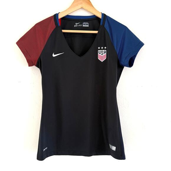Nike USA National‎ Team 2016 Soccer Black Jersey Women's Size Medium USWNT - Picture 1 of 9